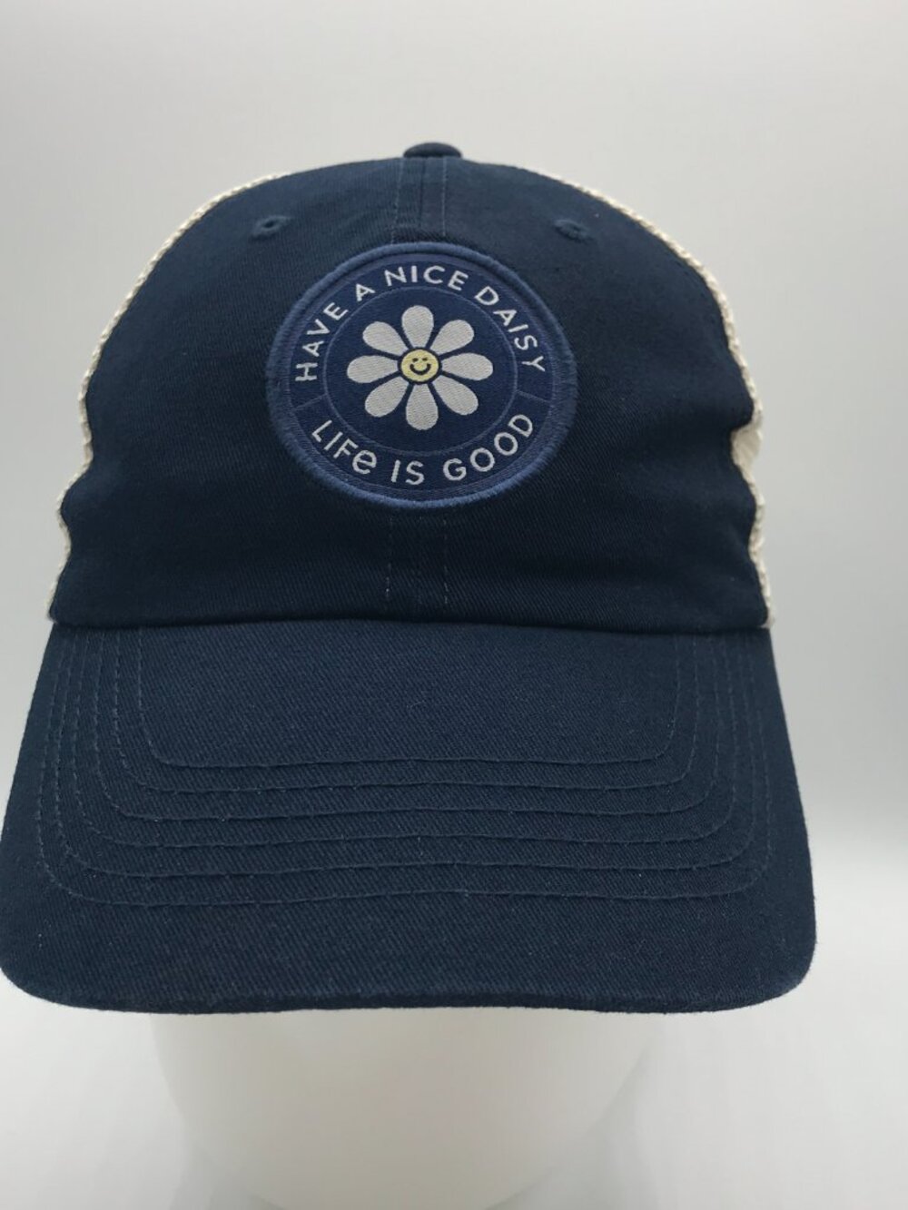 Life Is Good Women's Blue Have A Nice Daisy Mesh Back Snapback Cap Hat
